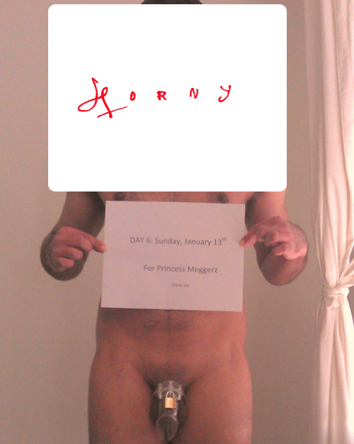 horny in chastity slave jay